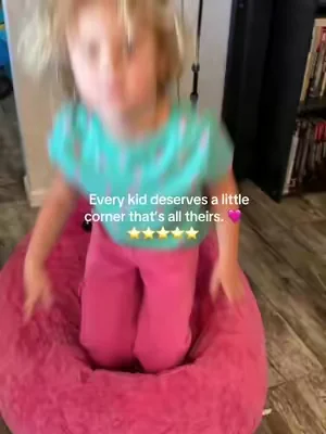 The cutest memory foam bean bag chair for kids! 🩷 Perfect for reading corners, movie nights, playrooms, and cozy bedrooms. My niece claimed this one immediately, and now I understand why. #beanbagchair #kidsfurniture #cozyplace #sweetcrispyfurniture #dealsforyoudays 