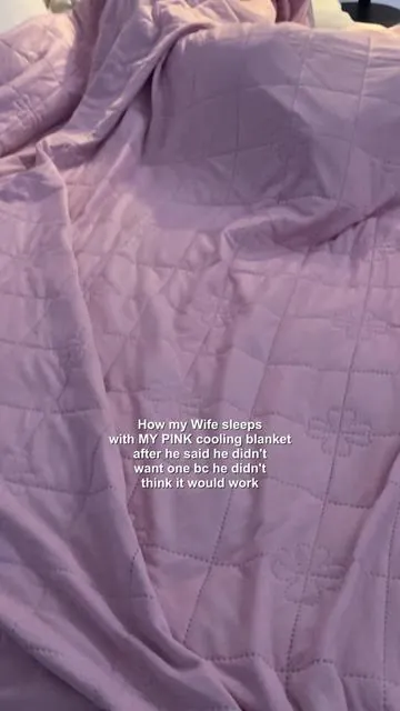 When your woman is wrapped in her pink cooling blanket while dealing with hot flashes... as long as she’s comfortable, that’s all that matters. >>>😴#coolingblanket#Sweat#SummerWins#hotsleeper#TikTokShopDealsforYouDays