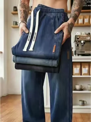 Soft fabric elastic waist jeans, daily wear durable & skin-friendly#pants #mensfashion #comfystyle #DailyWear #jeansformen #jeansoutfit 