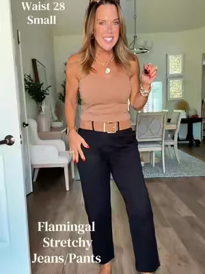 Looking put together doesn’t have to mean dressing up. These black khaki pants are lightweight, comfortable, and the perfect everyday outfit for errands, lunch, or travel. A summer wardrobe staple you’ll reach for again and again. 🖤 #dealsforyoudays #Flamingal #summerwins #everydayoutfits #styleover40 @Flamingals by Flamingo Shop 