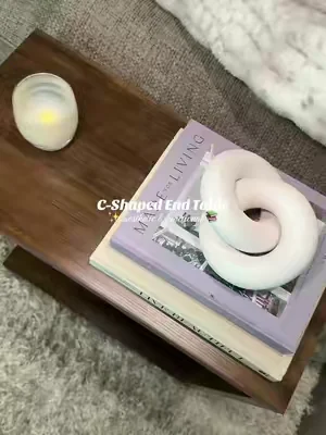 I officially found the perfect end table that doubles as a work desk and is super cute in your living room too 😍 #homeoffice #workfromhome #homeofficeideas #workdesk #livingroomdecor 