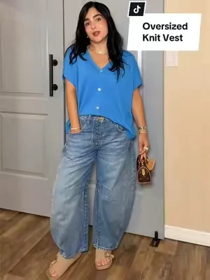 OVERSIZED KNIT VEST #vest #chaleco #dealsforyoudays 