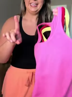 It’s the built in bra for me #tanktop 