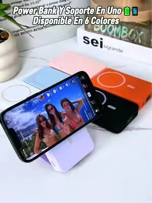 Deja que tu power bank combine contigo. 6 colores disponibles ahora ✨ #PowerBank #WirelessCharging #MagneticStand #TechEssentials #dealsforyoudays 