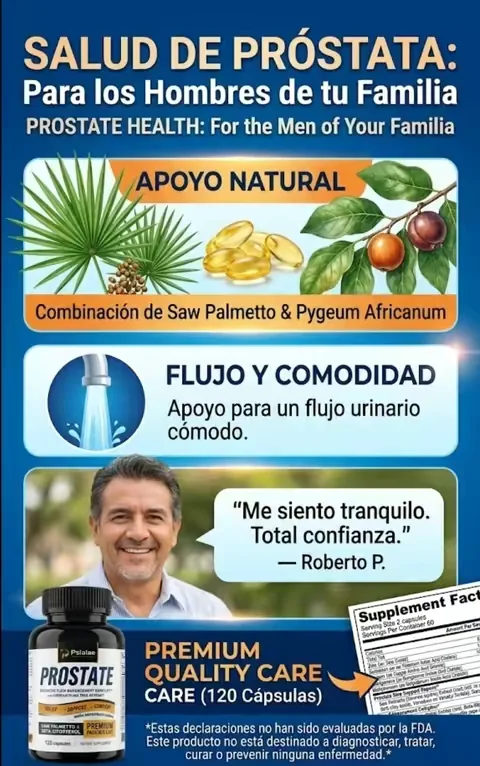 Cuidar de la salud de nuestros hombres no debe ser un tabú, es una prioridad para toda la familia. 👨‍👩‍👧‍👦 Cuidarlos es cuidarnos a todos. Pslalae Prostate ha sido creado pensando en eso: en brindarles el apoyo natural que necesitan para mantener su vitalidad y comodidad. Ver el testimonio de Roberto me da tanta paz. No dejen para mañana lo que pueden hacer hoy por su bienestar. ¡Dales la atención que merecen con un producto en el que pueden confiar! #cuidandoalapapi #prostatanatural #hombresconfianza #bienestarmasculino #regalodesalud 
