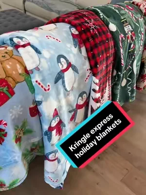 Adorable Kringle express holiday blankets! #blanket #dealsforyoudays #christmasinjuly #qvc #blankets @QVC, Inc 