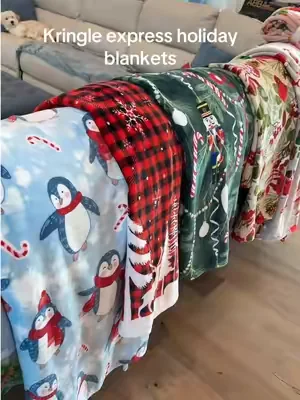 Kringle express holiday blankets! #blanket #dealsforyoudays #christmasinjuly #blankets #qvc @QVC, Inc  @QVC Home 