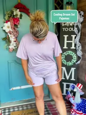 Mellow Sleep | Cooling Dream Set Pajamas - Ultra-soft Cooling Pajama Set, Breathable Summer Sleepwear & Cooling Loungewear, MellowSoft Stretch Fabric #DealsForYouDays #SummerWins #weeklydeals #dfyd #pajamaset @Mellow Sleep 