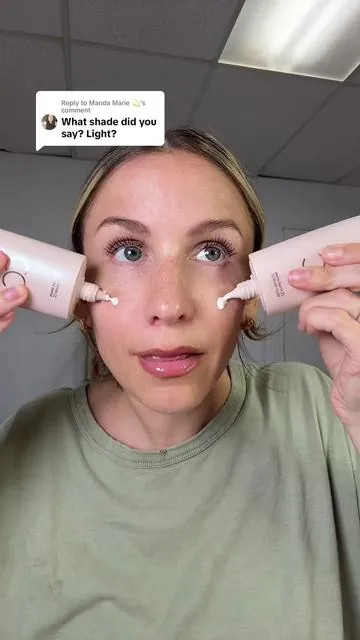 Replying to @Manda Marie 💫 wearing these everyday this summer! Serum is WATERPROOF with light-medium buildable coverage and a natural dewy sheen on the skin it’s SO PRETTY! + the Creaseless setting powder with SPF 30 is a match made in summer skin heavenn @tarte cosmetics #tartecosmetics #tartecctintedserum #tintedmoisturizer 