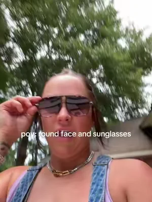 You finally found sunglasses that look good on your round face! 😎🕶️ #sunglasses #aviatorsunglasses #aeglasses #eyewear #sunprotection 