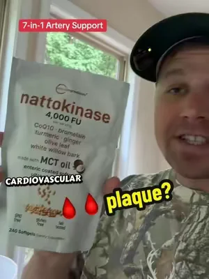 Nattokinase has been studied for cardiovascular health! If you’ve researched artery plaque, you need to read these studies. The Microingredients 7 in 1 nattokinase is my go to cardiovascular health support. #nattokinase #arteryhealth #cardiovascularhealth #longevitylifestyle #microingredients @Micro Ingredients this is my personal opinion. Consult in medical professional before use. 