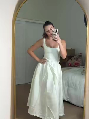 #dropwaist #dress #whitedress #bridal 