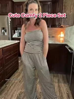 Give me comfy, but make it cute! 🥰 #twopieceset #loungewearset #summeroutfitideas #traveloutfit #tiktokshopcreatorpicks  @PrettyGarden 