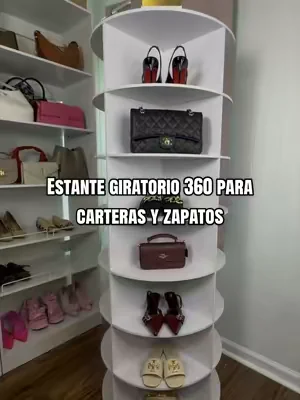 360 rotating 7 tiers organizer 🫶🏻✨💕 #shoerackorganizer #bagorganizer #organizerideas #dealsforyoudays #roomessentials 