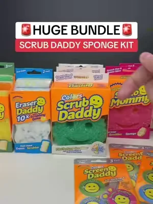 I won’t have to buy sponges for another year 😂 #scrubdaddy #kitchencleaning 