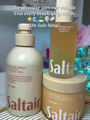 La vainilla de agua salada es la fragancia de vainilla para el verano #saltair #saltairbody #saltairwatervanilla #dealsforyoudays @Saltair Body