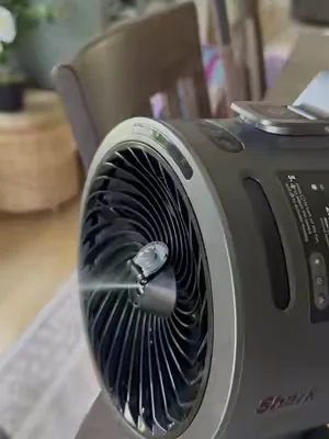 Heat can be so serious!  Have something that you can take wherever you go! #cooloff #sharkfan #heatwave #overheating #mistingfan @Shark Home 