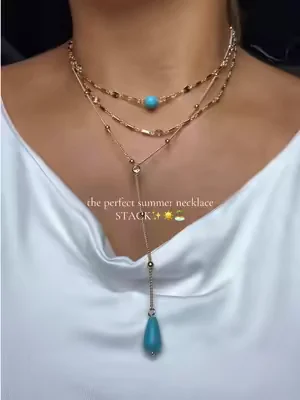 Obsessed with @Ettika summer collection ✨🏝️☀️ the perfect necklace stack 💖  #necklace #necklacestack #ettika #jewelry #dealsforyoudays 