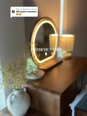Replying to @yuligstudio está hermosooo! Este es mi vanity de tiktokshop!  #vanitymirror #vanityorganization #vanitymakeup 