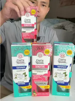 4 pack of Gurunanda’s best toothpastes @GuruNanda LLC @Puneet Nanda bridge the gap  #gurunanda #flouridefree 