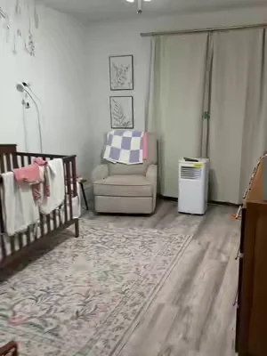 This on wheels portable AC has been a life saver for our daughters room 