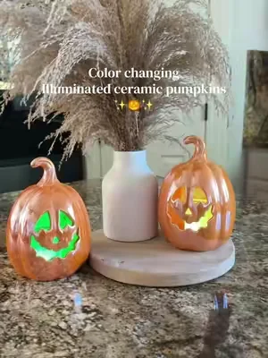 Ceramic pumpkins! Cutest fall decor ever! #fallaesthetic #falldecor #qvcfallfinds #ceramicpumpkins #qvctiktokshop 