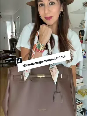 Gorgeous Miranda Large tote that holds it all including a full-size laptop ! Magnetic closure and slides on carry on for travel too. #dealsforyoudays #tiktokshopcreatorpicks #leatherhandbags #leathertravelpurse  #designerpurses@Newbella.Fashion 