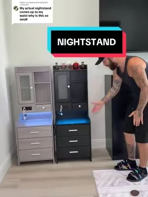 Replying to @westcoastfruitloop #bedsidetable #nightstand #lednightstand #bedside #sidetable 