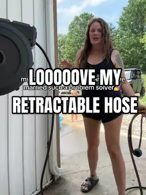 🙌🏻 getting a retractable hose reel was the best decision I’ve ever made. 🌺 💦 💕 ##dealsforyoudays##hose##garden##LifeHack