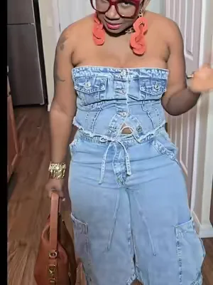 Denim Tube Top /Denim  Halter top #tubetop #denim #fyp #haltertop #fypシ 