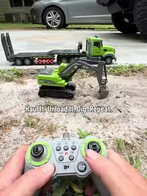 🚛🦺 SEO-Optimized TikTok Shop Description 🚨 Every kid (and RC enthusiast) is going to LOVE this RC Semi Truck & Excavator Transport Set! This realistic remote control construction toy includes a detailed heavy-duty semi truck, lowboy trailer, and working excavator for hours of imaginative play. Load it up, haul it to the job site, unload, and start digging just like the real thing! Perfect for birthdays, holidays, Christmas gifts, or any child who loves construction vehicles, trucks, excavators, bulldozers, and RC toys. Durable, fun, and packed with realistic details, this set keeps kids entertained indoors or outdoors while encouraging creative play. ⭐ Realistic RC semi truck with detachable trailer ⭐ Functional RC excavator with working boom and bucket ⭐ Authentic construction vehicle details ⭐ Easy-to-use remote controls ⭐ Great for kids, collectors, and construction enthusiasts ⭐ Perfect gift for birthdays, Christmas, and holidays Don’t wait—these popular RC construction toys sell fast, especially during gift-giving season. Tap the cart before they’re gone! #TikTokShop #RCToys #ConstructionToys #Excavator #SemiTruck 