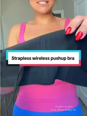 Replying to @Sister_vibes a strapless seamless bra that is wireless front closure and such good push up! #straplessbra #wirelessbra #pushupbra #seamlessbra #tiktokshopcreatorpicks @luckmeey_official 