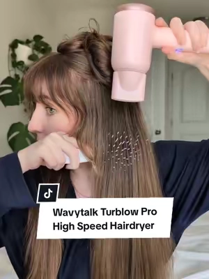 does your hair tangle? my fav fast way to dry hair tangle free with @wavytalkofficial Turblow Pro high speed hairdryer 💕  #wavytalk #hairdryer #hairtutorial #hair #dealsforyoudays 