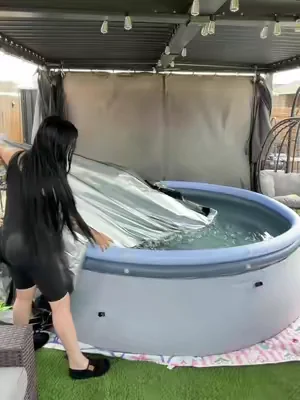 piscina inflable #roundpool #inflatablepool #dealsforyoudays #pool 