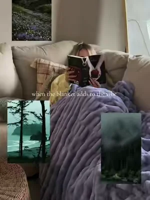 the softest blanket to turn the day into a cozy reading day on the couch 