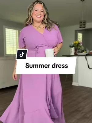 The wrap is so easy to wrap around #summerdress #plussize 