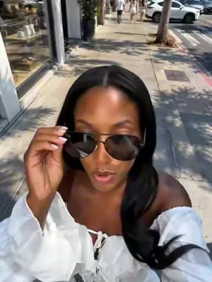 The fit was cute, then the sunglasses made it better.     #FitUpgradeMoment #SunglassesFinish #BetterFitEnergy #ChicLayering #ootdupgrade 