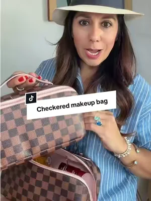 NEW!!! Cutest checkered  bag for makeup and your carry all! Grab it before it’s gone! #checkeredmakeupbag #cosmeticbag #luxurymakeupbag #tiktokshopcreatorpicks #dealforyoudays @DAILY RITMO 