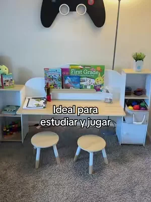 Escritorio para niños para jugar y hacer tareas   #studydesk #kidsroom #playroom #dealsforyoudays #parati 
