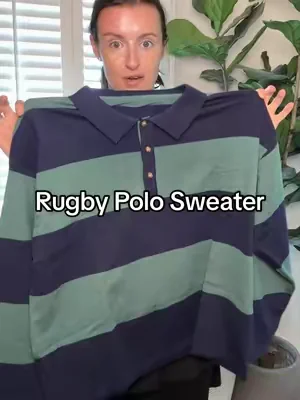 the softest rugby polo sweater for fall #sweater #polosweater #rugbypolo #rugbysweater #polo