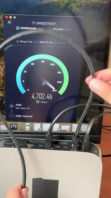 UGREEN Cat 8 Ethernet Cable!  https://www.tiktok.com/t/ZP96aB2pGcykv-b3aqW/ (Affiliate Link)  #speedtest #network #highspeedinternet #cat8 #fastinternet @UGREEN.US 