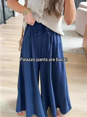 Hurry while they are still on promo! True to size, so flowy & light! #palazzopants #widelegpant #culottes #summerlook #capsulewardrobe 