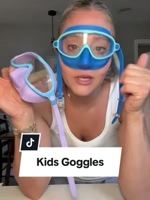 If you’re tired of adjusting your kid’s goggles every 5 minutes, look at these. 👀 The nose cover design gives extra protection from water, and the clip in the back makes getting them on and off so much easier. No tears, no tangled hair, no constant readjusting. #kidsswimgear #swimmingkids #poolessentials #summerfun #tiktokshop 