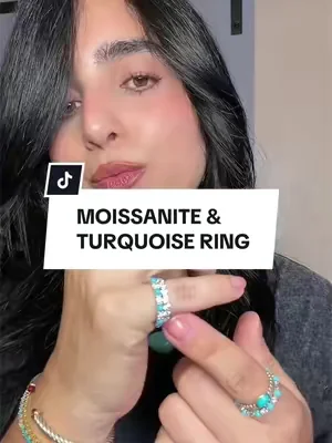Moissanite & Turquoise Ring #turquoisering #moissanitering #dealsforyoudays 