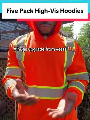 Five breathable high-vis hoodies for less than what one usually costs. #hivis #workwear #constructionworker #bluecollar #workshirts 