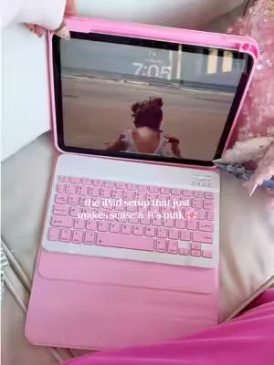 Turns your iPad into a laptop in seconds. The magnetic case, wireless keyboard, and trackpad make it so much easier to work, type, study, or travel. 💻✨ #techfinds #ipadaccessories #desksetup #wirelesskeyboard #dealsforyoudays 