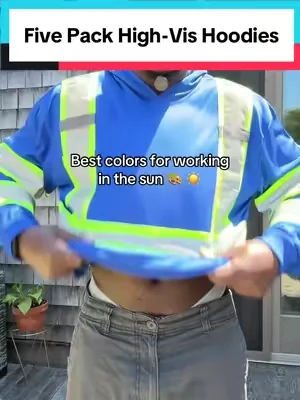 Five breathable high-vis hoodies for way less than what one usually costs. #hivis #workwear #constructionworker #bluecollar #workshirts 