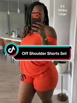 This off-the-shoulder set is buttery soft, super stretchy, has pockets (yes, pockets 👏🏾), and gives that effortless “I just threw this on” look while still serving body. If you’ve been looking for the perfect vacation, errand, or lounge set, this is your sign. Tap the link and grab yours before your color sells out! #tiktokshopcreatorpicks #dealsforyoudays #summerset #stretchy #shortsset 