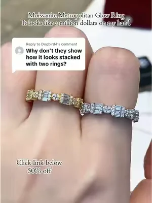 Replying to @Dogbird4 Moissanite Metropolitan Glow Ring. It looks like a million dollars on my hand💎✨💍#delzzad #summerwins #tiktokshopdealsforyoudays #dealsforyoudays #ring 