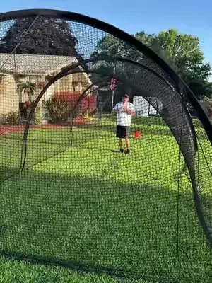 Turn your backyard into the ultimate training zone with the Garvee 33-Foot Batting Cage! Complete with a sturdy frame and durable net, it’s perfect for practicing hitting, pitching, softball, and even golf swings. Train anytime, improve faster, and play like a pro! ⚾🏌️ #baseball #baseballtraining #battingcage #DealsForYouDays #summerwins 